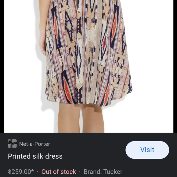 Tucker Tribal Silk Dress - Picture 4 of 5